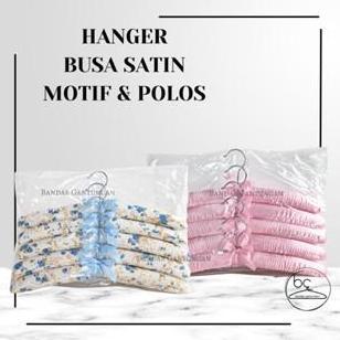 Pilihan- Hanger Motif / Polos Premium Gantungan Baju Busa Satin Hanger Shabby Chic Display Gantungan
