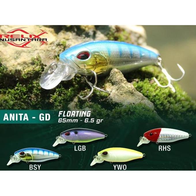 Veii- New- Minnow Anita Gd | Minnow Relix Nusantara | Minnow Floating | Umpan Pancing Lure Relix