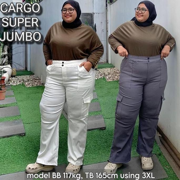 New- Celana Jumbo Yumi Ootd Hijab Style Jumbo Lp 75 - 170 Cm Pj 105 Bb 70 - 150 Kg An Celana Panjang