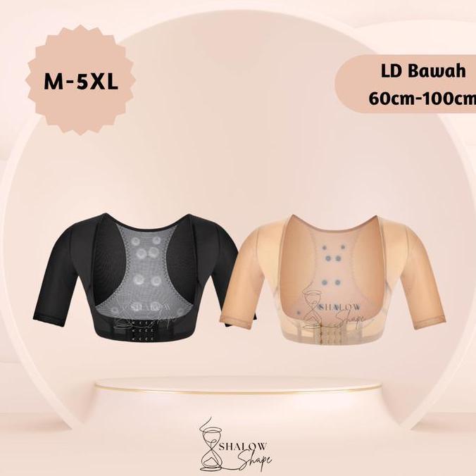 SHALOW M-5XL Luna Short Korset Pengecil Lengan Gelambir Korset Lengan Korset Lengan Pendek