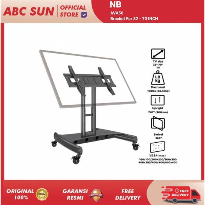 Bracket Tv  LED Stand Roda Panggung NB AVA50