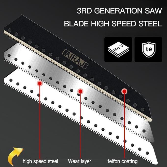 Tools- Airaj Hand Folding Saw Gergaji Kayu Lipat Camping Portable Sk5 Steel