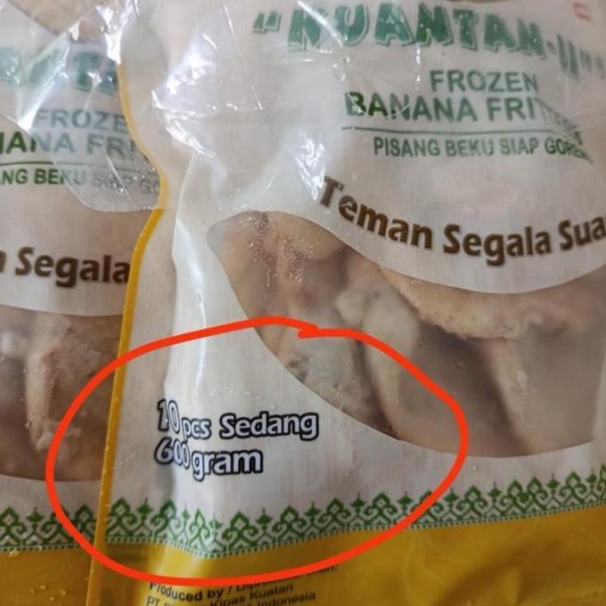 Tino- Pisang Kipas Pekanbaru Size M Paket Isi 10 Pcs Frozen