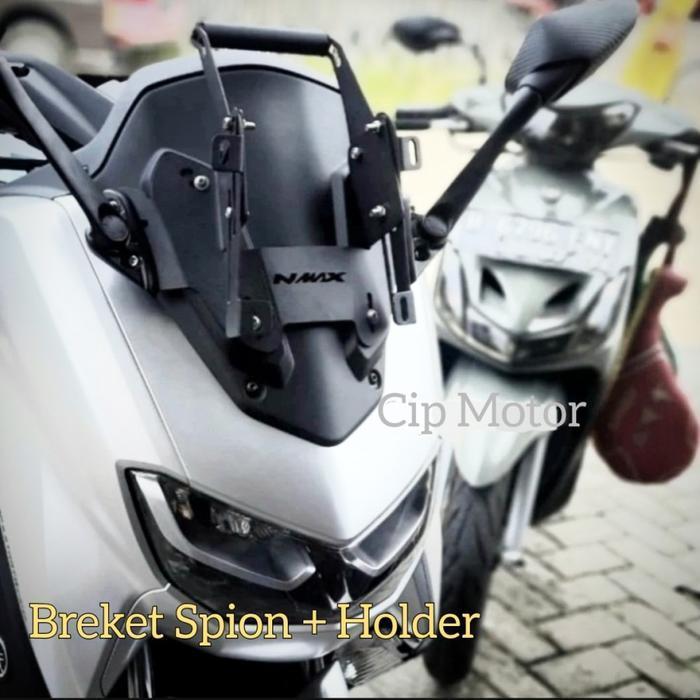 Breket Spion Serpo Plus Breket Holder Hp Nmax Old Nmax New Connected 2020-2024