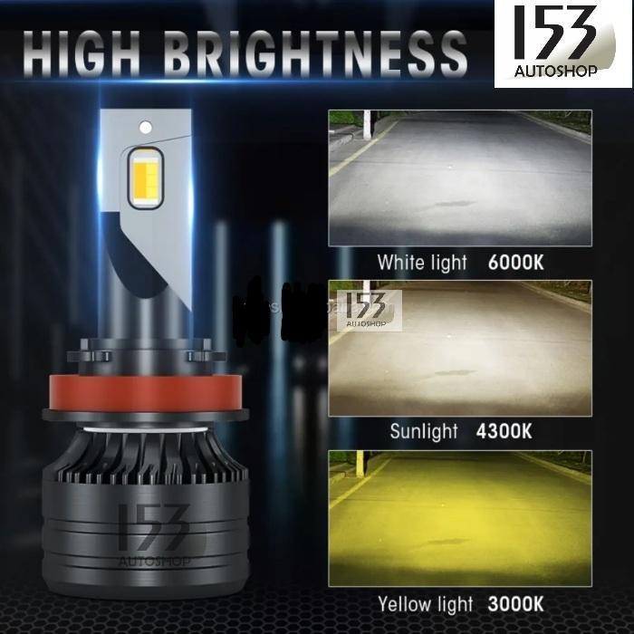 Bolamp Lampu H11/H1/HB3/HB4/H4 LED 50W 3 Warna