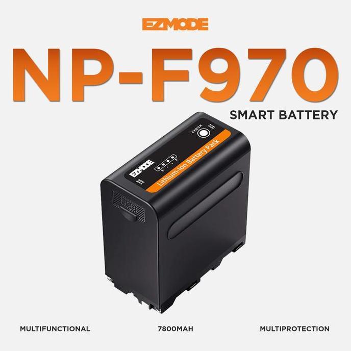 Closeup- Ezmode Smart Battery Np-F970 Support Powerbank - 7800Mah
