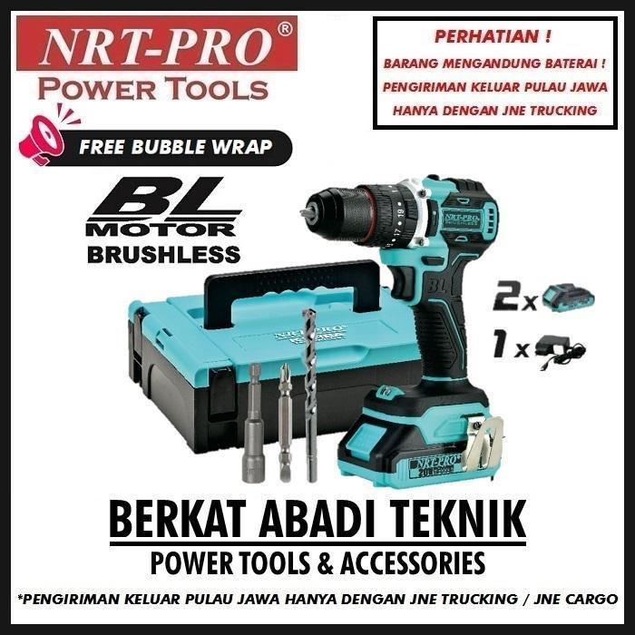 NRT-PRO DC 740 Mesin Bor Cordless Drill Set 20V Baterai Impact DC740