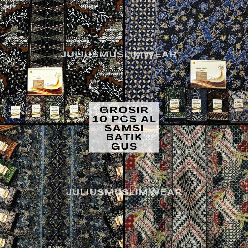 LIMITED GROSIR 10 PCS SARUNG AL SAMSI DEWASA MOTIF GUS | AL SAMSI MOTIF BATIK