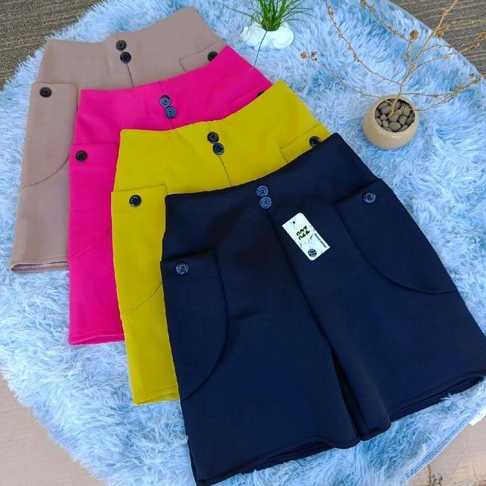 New- Hotpants Celana Pendek Wanita Dewasa Bahan Scuba Premium Shorts Nyaman Tebal Hot Pen Rangkepan 