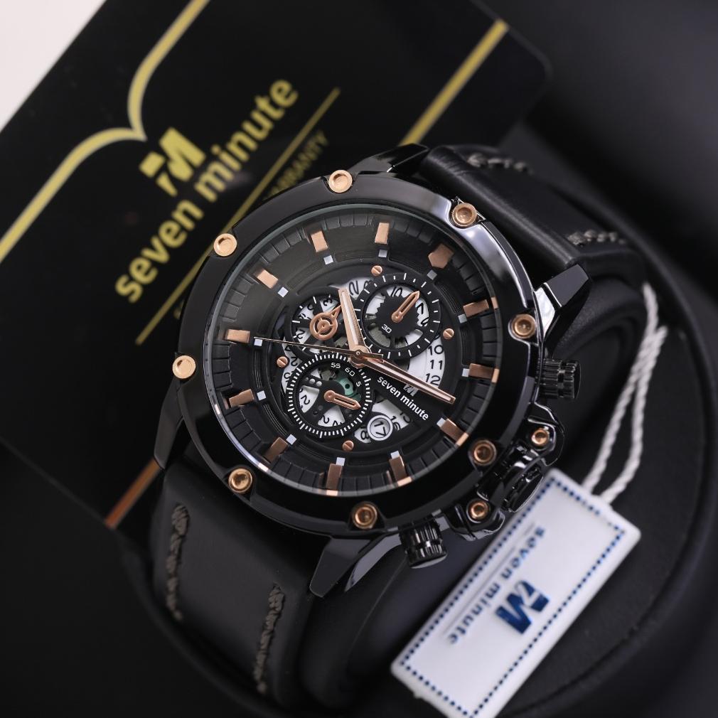 TERMURAH SEVEN MINUTE SPORT M730L JAM TANGAN PRIA ORIGINAL KULIT TANGGAL COD WATCHES SPORTY