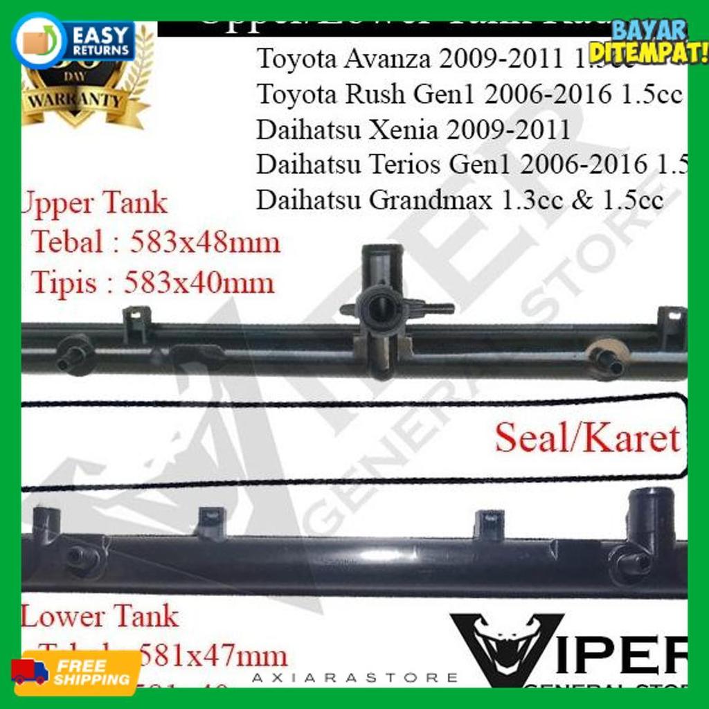 Promo Upper Tank Radiator Toyota Avanza 2009-2011 1.5Cc Gran Max Tebal (5057)