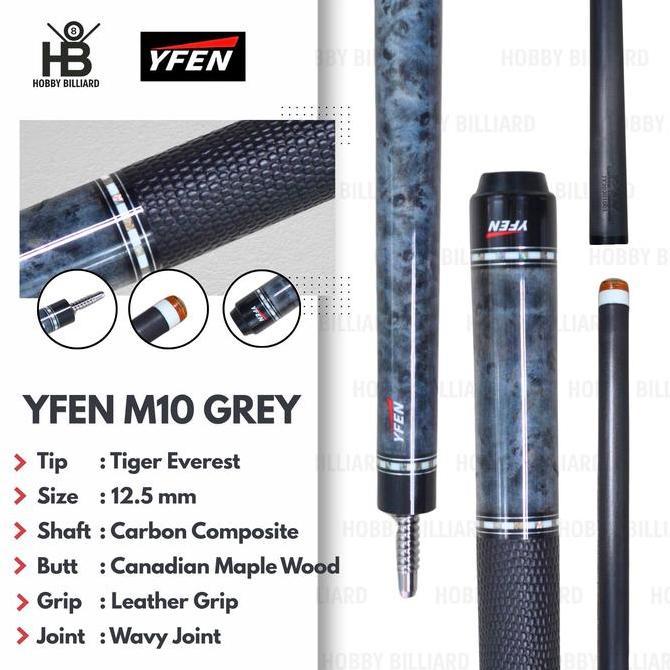 YFEN M Series Leather Wrap Carbon Stick Play Billiard