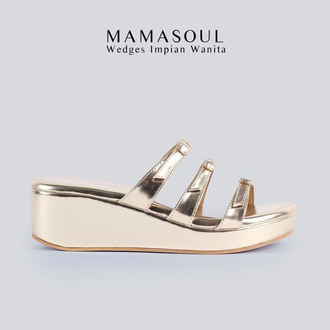 MAMASOUL WEDGES Alice - Sandal Wedges Selop Wanita 5 Cm