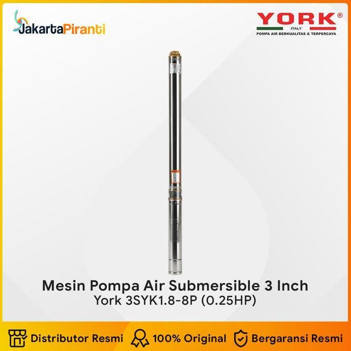 Mesin Pompa Air Submersible York 3SYK1.8-8P 0.25HP - Pompa Celup Dalam