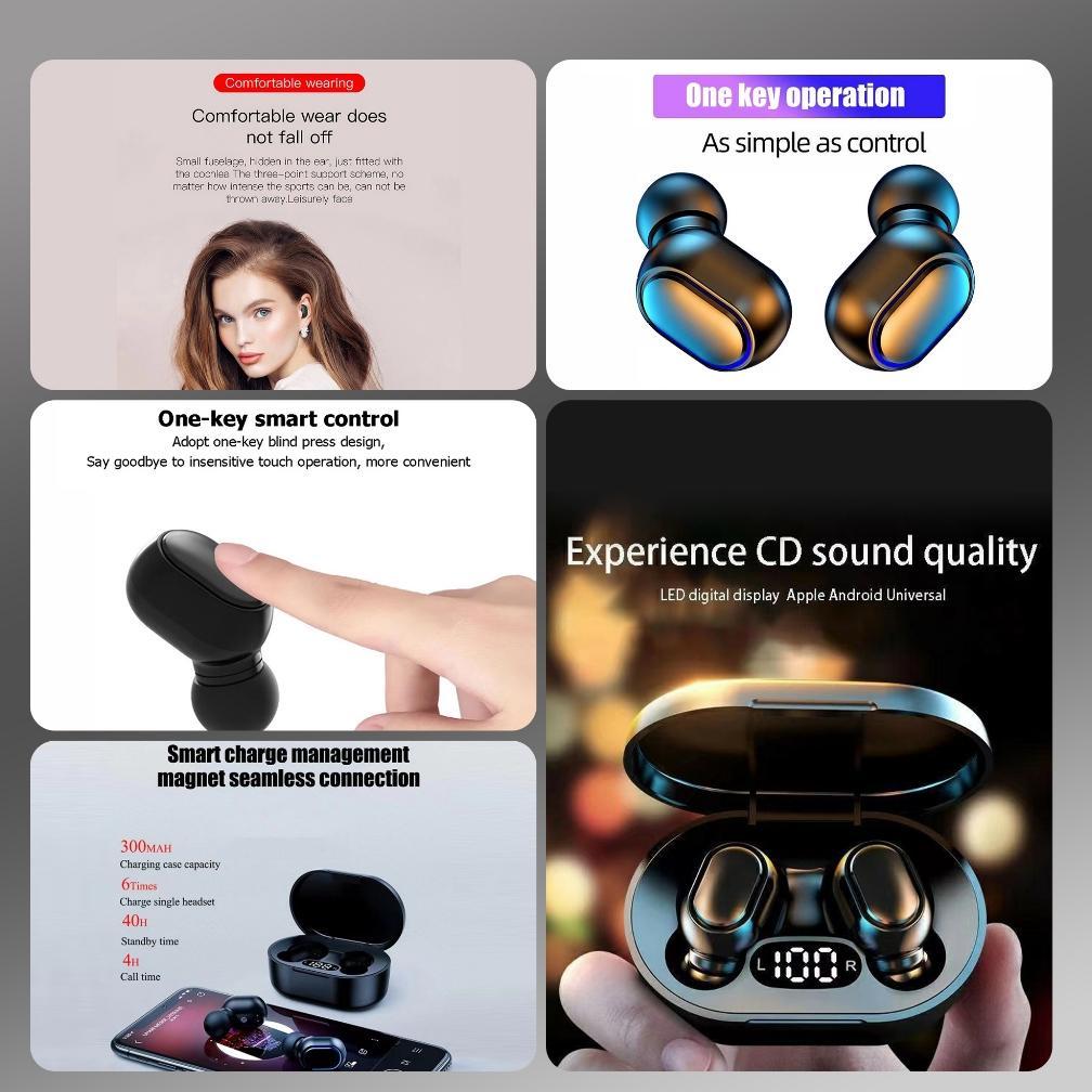 NEW Jovitech TWS Earphone Bluetooth Wireless Earbuds Digital Click Button LED Display Waterproof - T