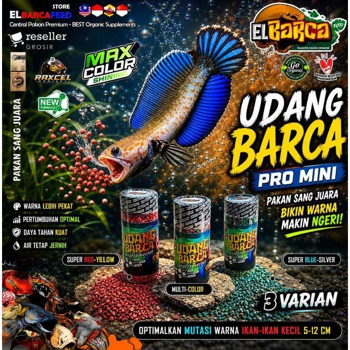 Afterday- Udang Pro Mini Red Blue Multi Color Booster Menaikan Rna Ikan Bah 1 Cm Baby Channa Glowfis