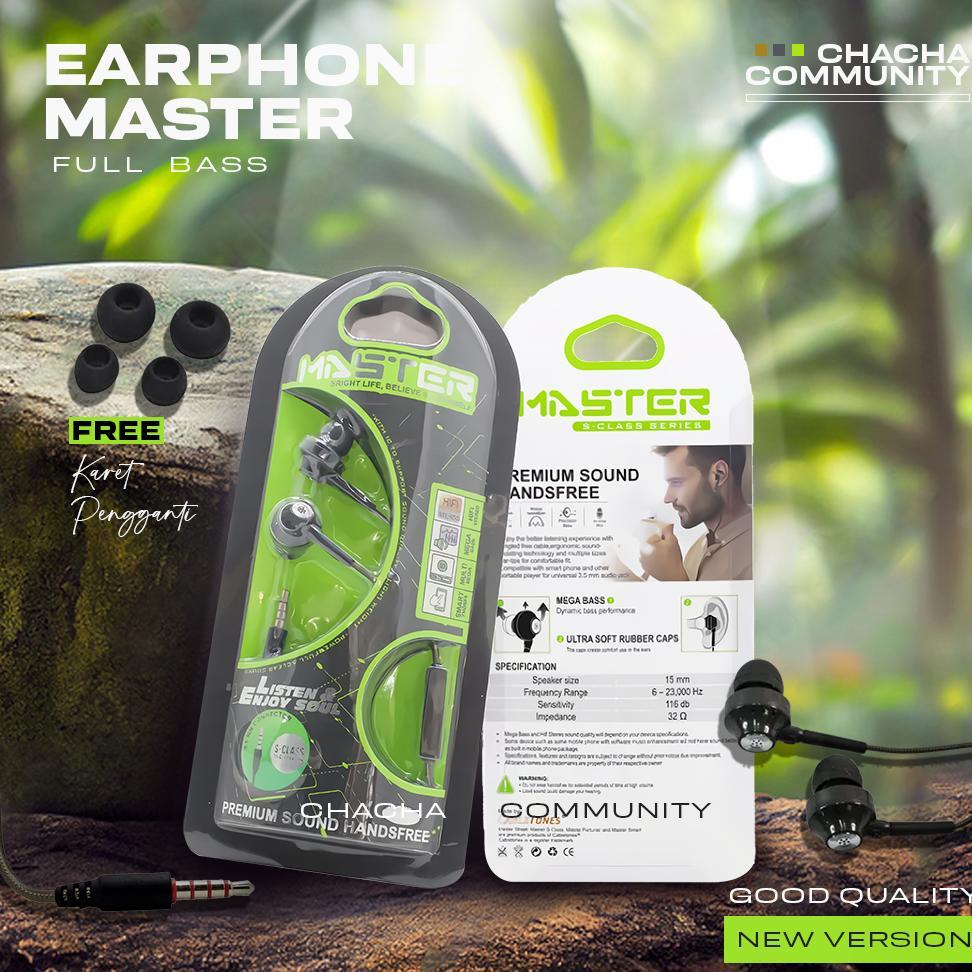 HOT DEALS HEADSET EARPHONE HANDFREE MEGA BASS MERK MASTER