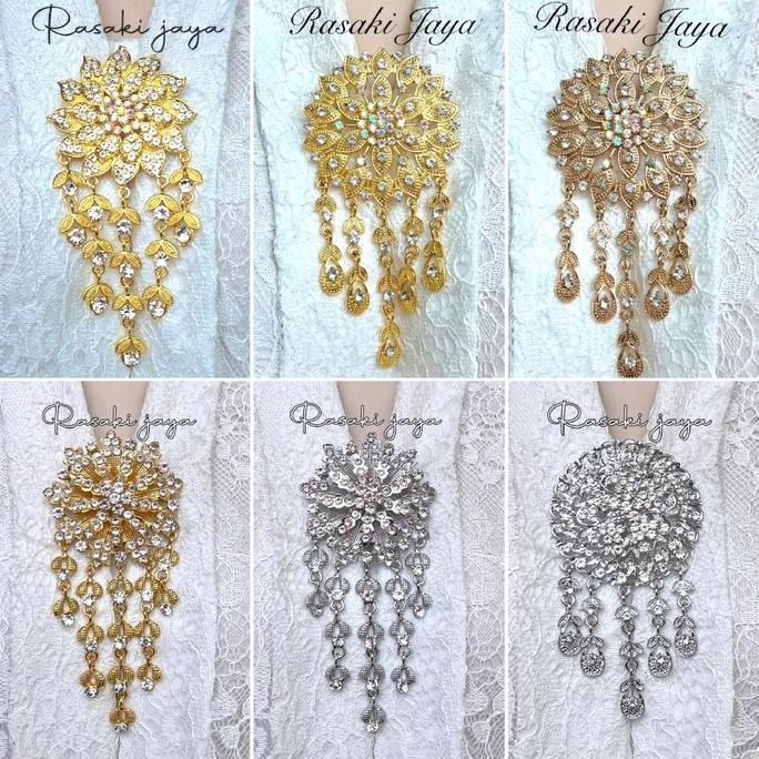 Elleria- Bros Kebaya Kutubaru Bali Adat Pin - Model Bros Untuk Kebaya - Clips Bros  Diamond Penganti