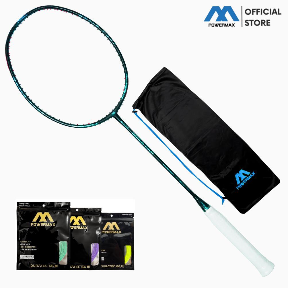 TERBARU POWERMAX Raket Badminton World Tour 4U 36 Lbs Ultra High Modulus Carbon Graphite Ringan All 