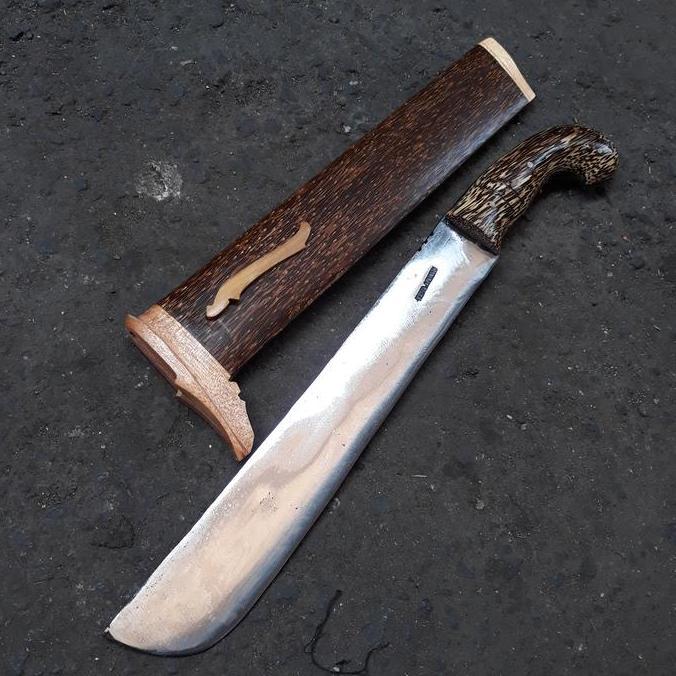 heaven- Golok Cepot Tembus Pisau Golok Sarung Kayu Aren Diskon