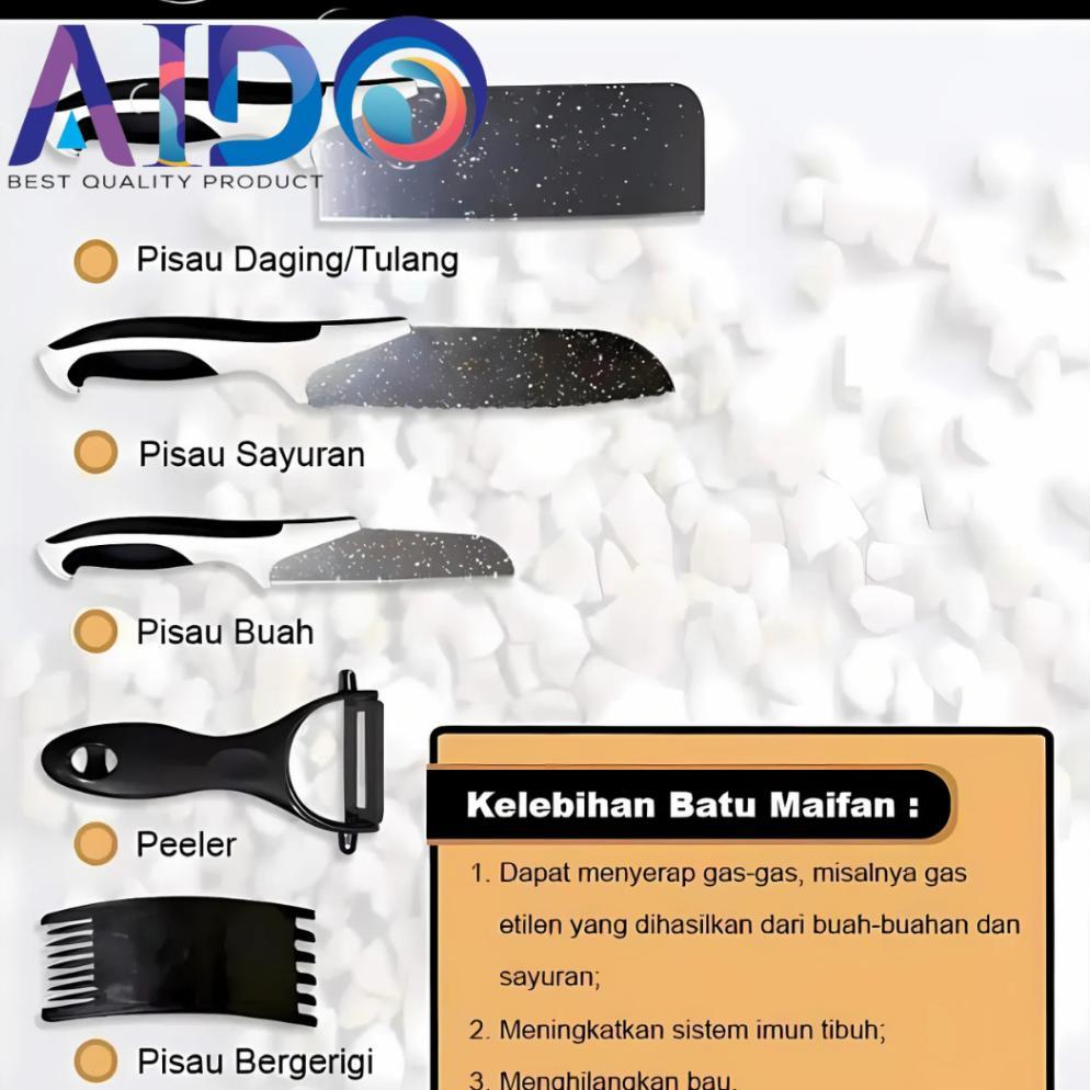 Terbaru Pisau Keramik Gsf / Pisau Set Pisau Dapur Isi 5Pcs Hitam / Pisau Set 5 Pcs Pisau Dapur Set 5