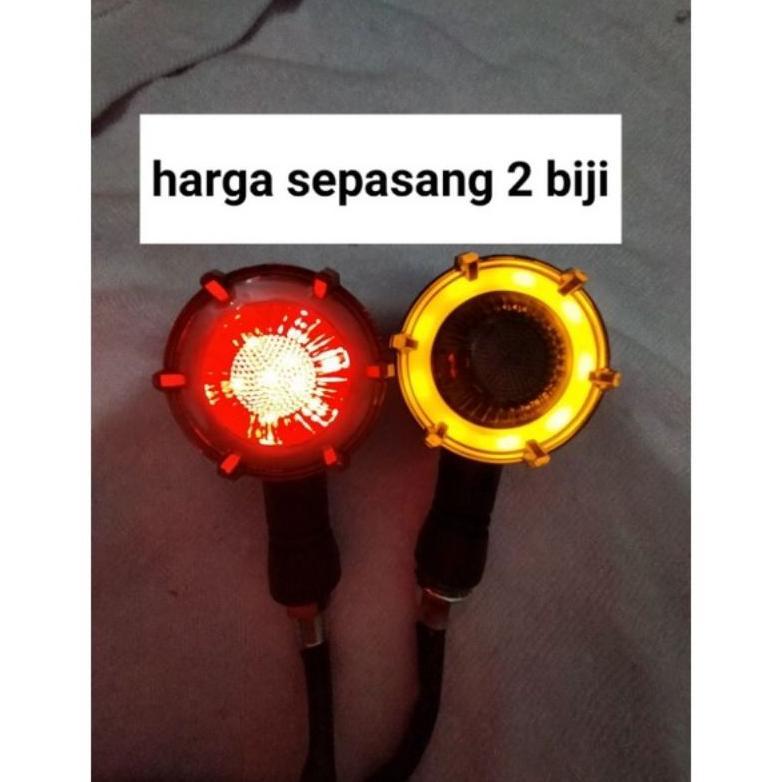 CUCI GUDANG lampu sein led bulat mini running LAMPU SEIN W175 CB JAPSTYLE JADUL BOBBER CHOPPER TURN 