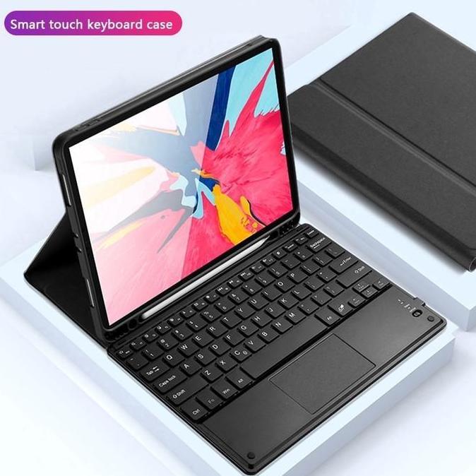 Ipad 8 10.2 2020 flip case bluetooth keyboard trackpad pencil holder