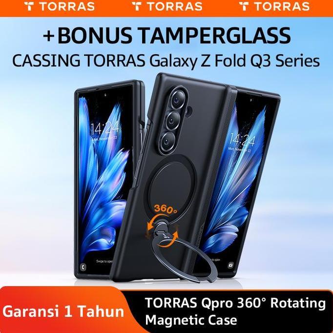 TipisTORRAS Casing compatible for Samsung Z Fold 7 360 Stand Multifungsi Casing Hybrid Anti-Bentur &