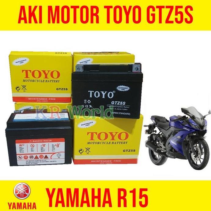 AKI MOTOR YAMAHA R15 MEREK TOYO GTZ5S 100% ORIGINAL TERBARU