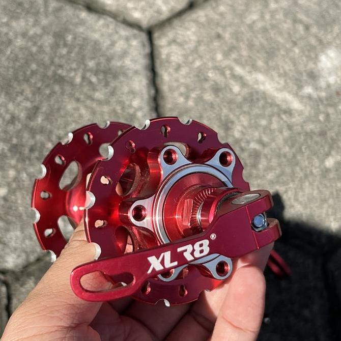 Hub 24 Hole Xlr8 Disc Brake 24H Freehub Discbrake 6 Bolts Merah Qr