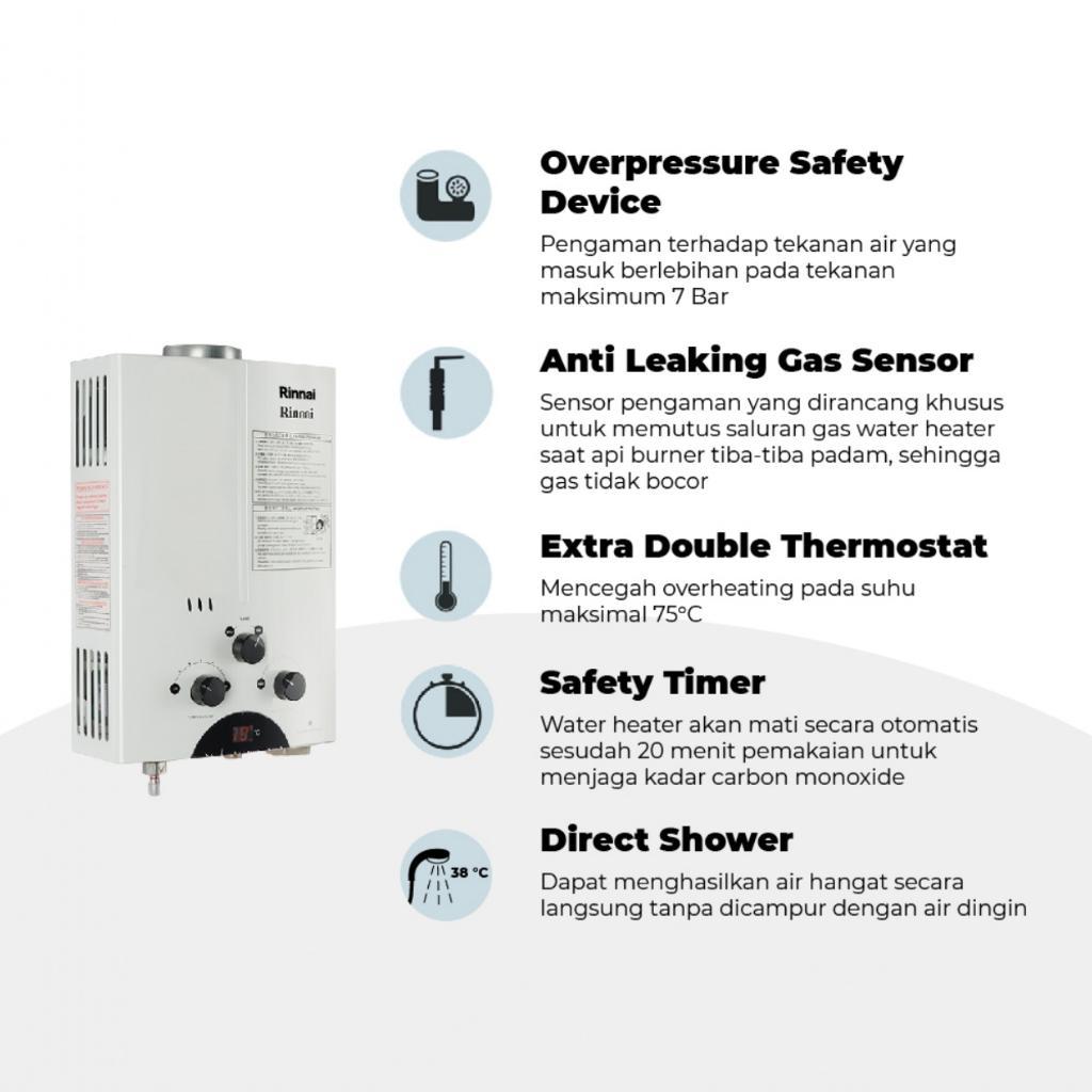 Water Heater | Water Heater Listrik | Water Heater Gas Rinnai | Pemanas Air Kamar Mandi Elterra