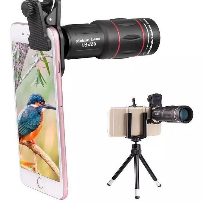 Barrizalshop57 - APEXEL 2 in 1 APEXEL Ori Lensa Telephoto 18X + Tripod Mini APL-T18ZJ Aksesoris Kame