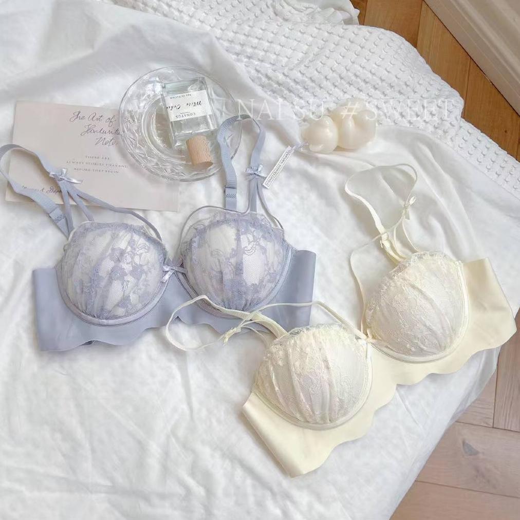 hot bra push up tanpa kawat wanita pakaian dalam bh busa tebal kait belakang renda beha cewek