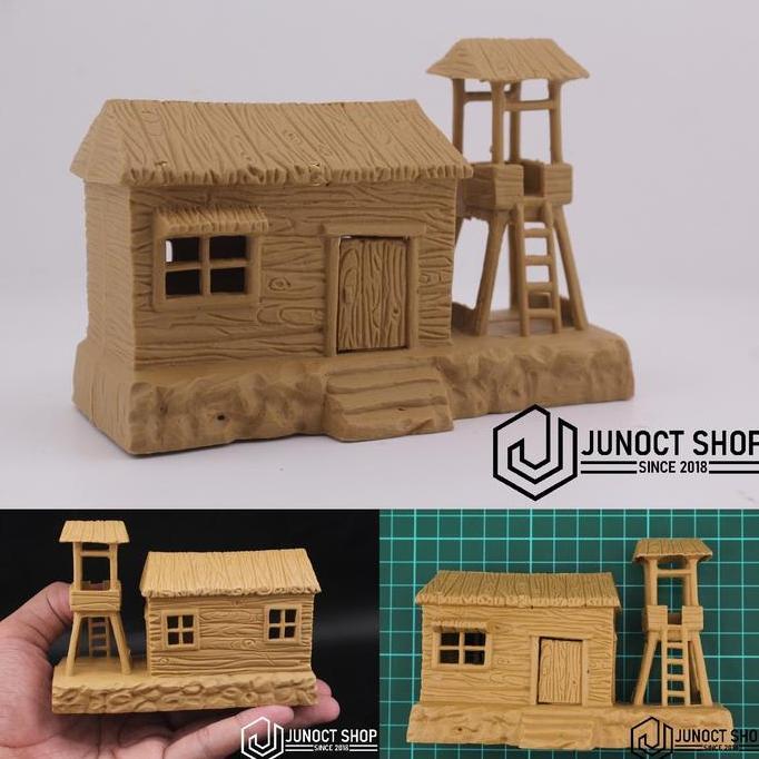 MINIATUR RUMAH HOUSE HOTWHEELS 1:87 1:75 1:64 HO OO S SCALE KOBOI WILD WEST MAKET DIORAMA MAINAN JUN