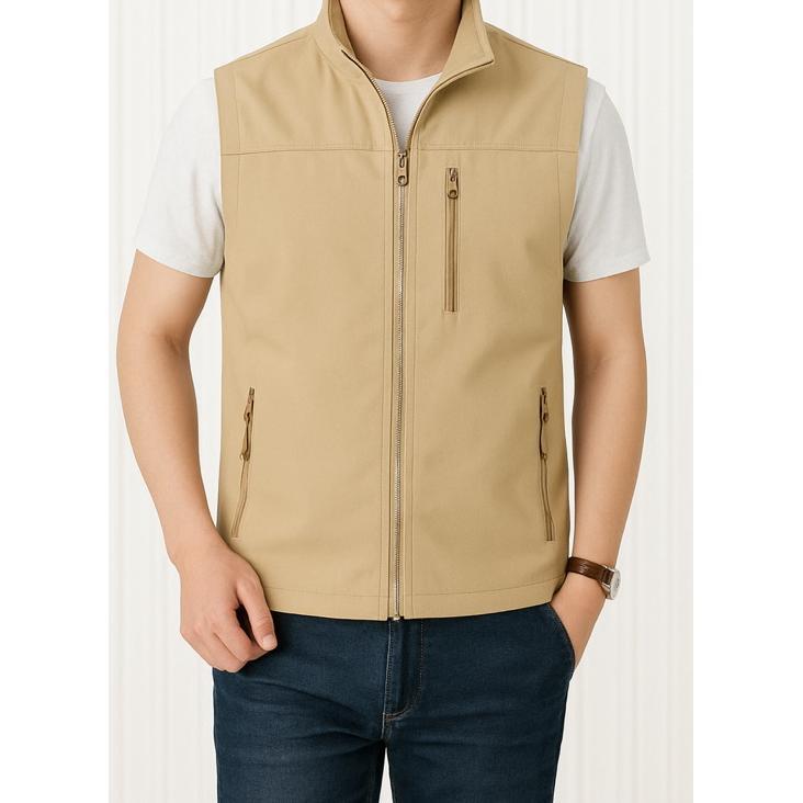 Rompi Vest Motor Pria Casual Taslan Tebal Polos Best Original
