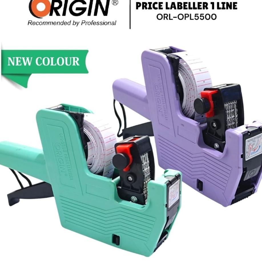 Mesin Label Harga 1 Baris Price Labeller Pastel Kode Opl 5500 ( Ungu Pastel  / Hijau Pastel / Orange