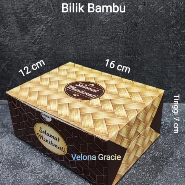 Dus Snack 12X16 Bilik Bambu Isi 50 Pcs Gs Motif Box Kue