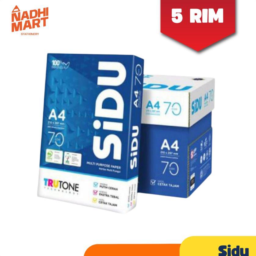 1 Dus Sidu Kertas Hvs A4 70 Gsm Kertas Fotocopy