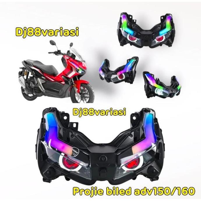 Headlamp projie biled adv 150 adv 160 projector lampu utama alis rgb android