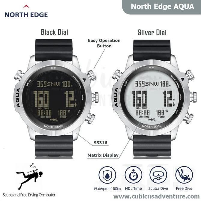 Dive Computer North Edge Aqua - Scuba Diving Freediving Nitrox NDL
