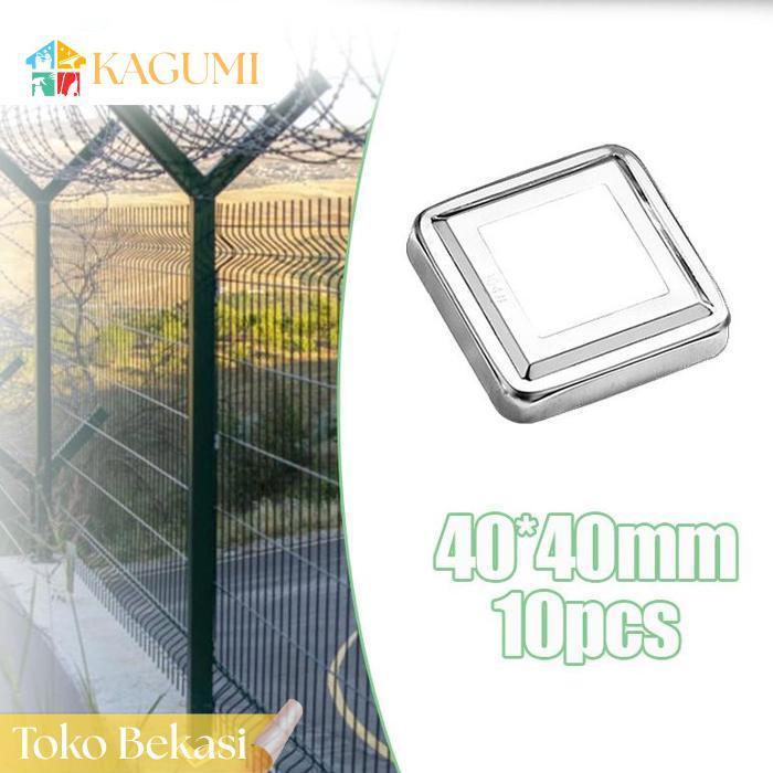 Kagumi Flange / Ring Kotak Stainless 40x40mm Tapak Hollow & Cover Penutup Dynabolt Tiang Hollow 10pc