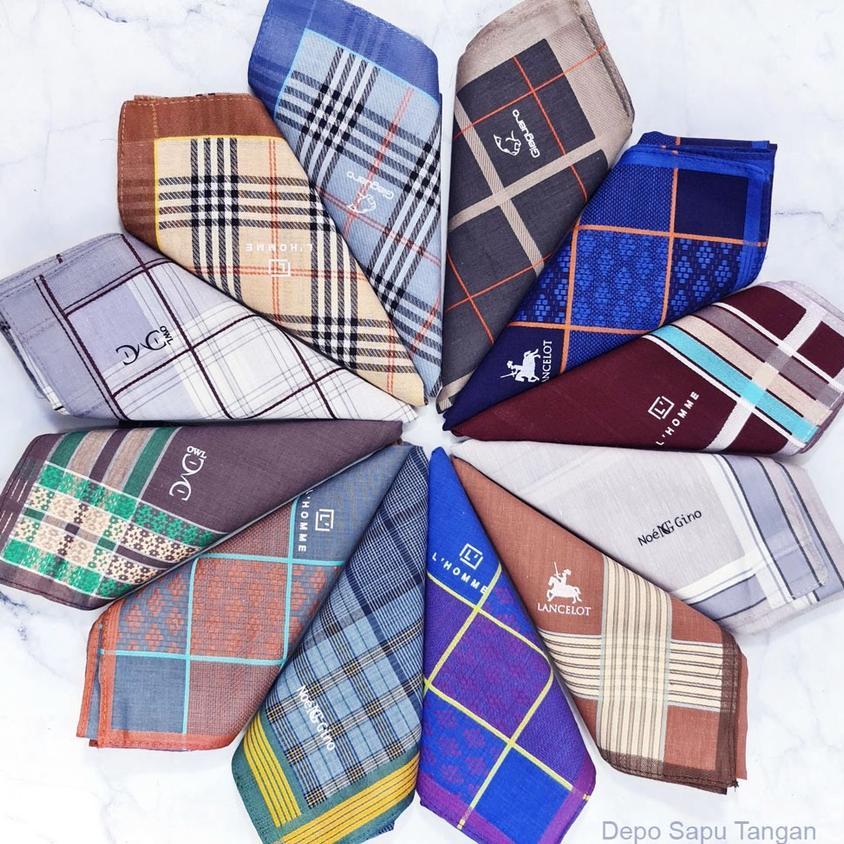 Sapu Tangan/Selampe/Handkerchief/Saputangan Pria Katun Rajut