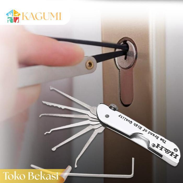Kagumi Door Lock Pick Quick Opener Tools Set Locksmith Tools Lock Pick Ready Stok