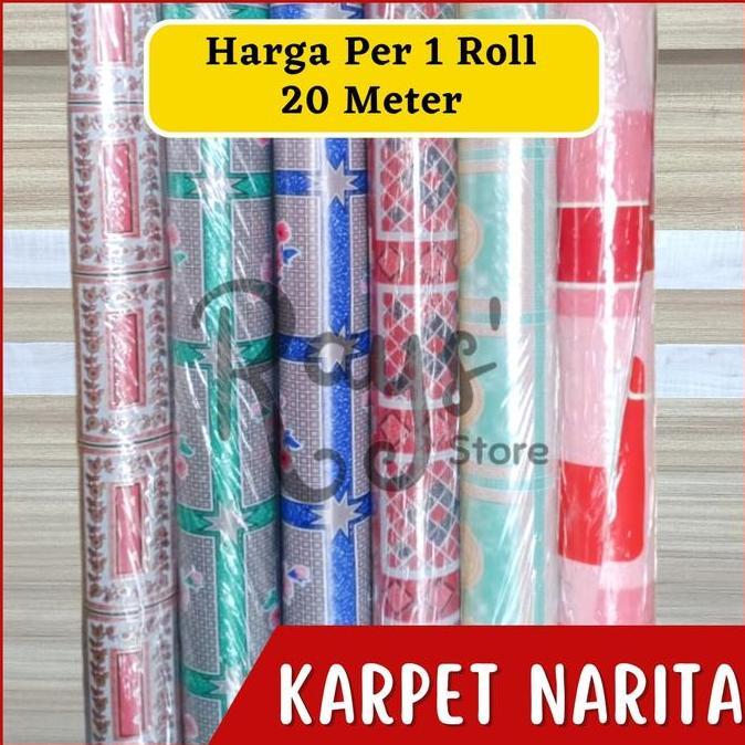Kaet Lantai Narita Nanya 1 Roll 20 Meter Berlapis Plastik Tebal Perlak Lantai Taplak Meja Plastik De