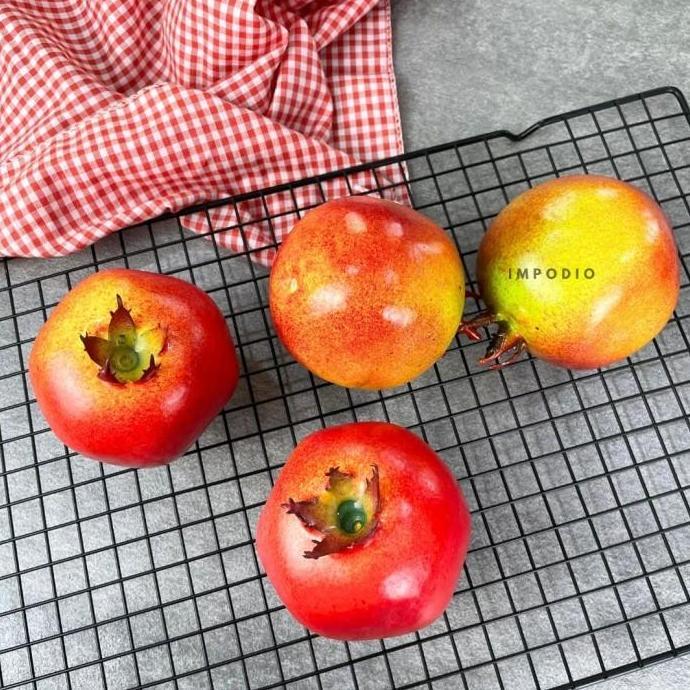 (Good) Delima Buah Artificial Palsu Imitasi IMPODIO - Fake Pomegranate Props Foto Produk