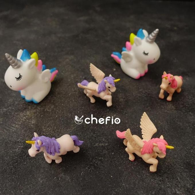 (Good) Chefio Cake Topper Unicorn 3D Happy Birthday Ultah Anak / Hiasan Kue