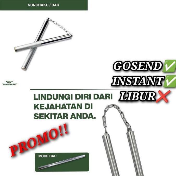 Powerz- Nunchaku Double Stick Besi Toya Tongkat Beladiri Nnnafit