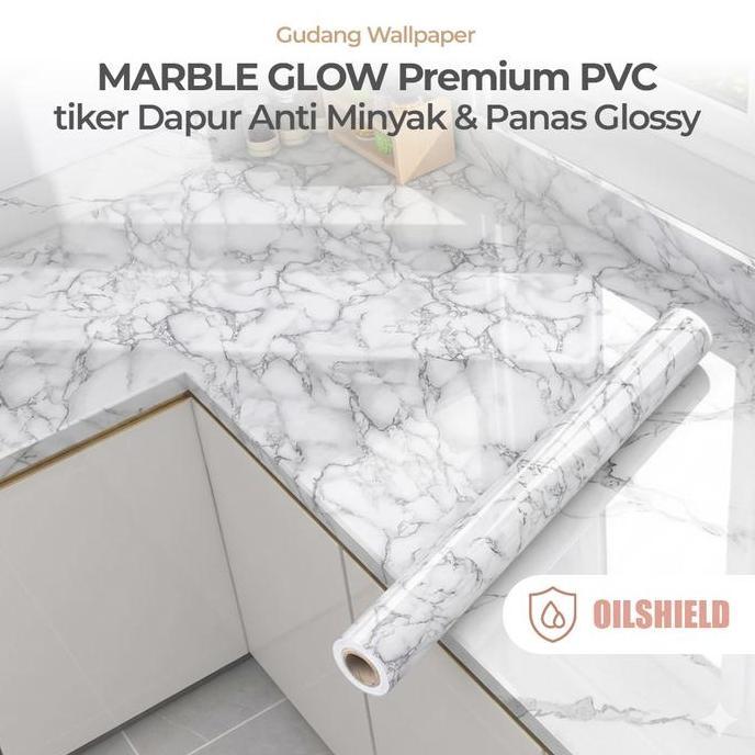 Pilihan- Wallpaper Stiker Meja Dapur 60Cm X 3 Meter Motif Marmer Granite Bahan Pvc Tahan Minyak Taha