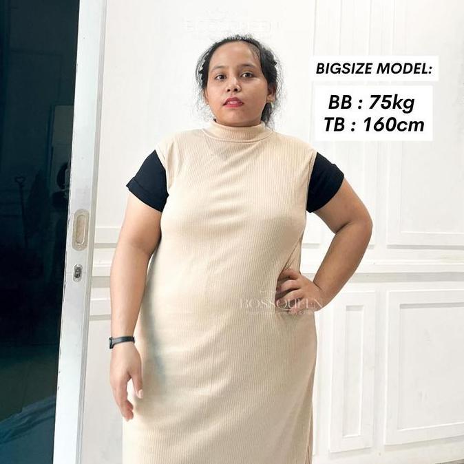 Pilihan - Inner Dress Knit Wanita - Dalaman Wanita Rajut Span - Dress Turtleneck Rajut Muslim Panjan