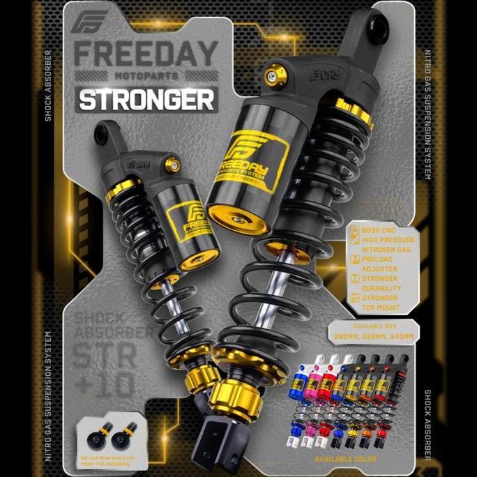 FREEDAY Shockbreaker Shock Tabung Belakang Stronger Matic Aerox 155 PCX 150 160 Nmax Old New Vario 1